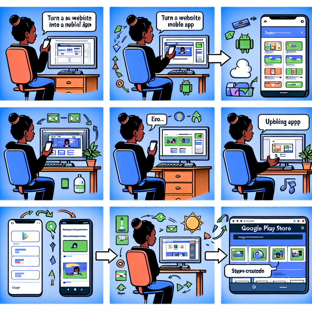 Step-by-step guide showing how to convert a website into a mobile app and publish it on Google Play Store.